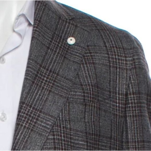 LBM 1911 Silk Plaid Blazer Jacket - Picture 7 of 12